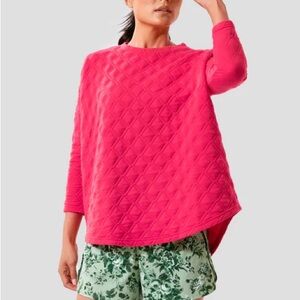 Tuckernuck Sport Azalea Ally Quilted Swing Crewneck Pullover Sweatshirt Top 🌺